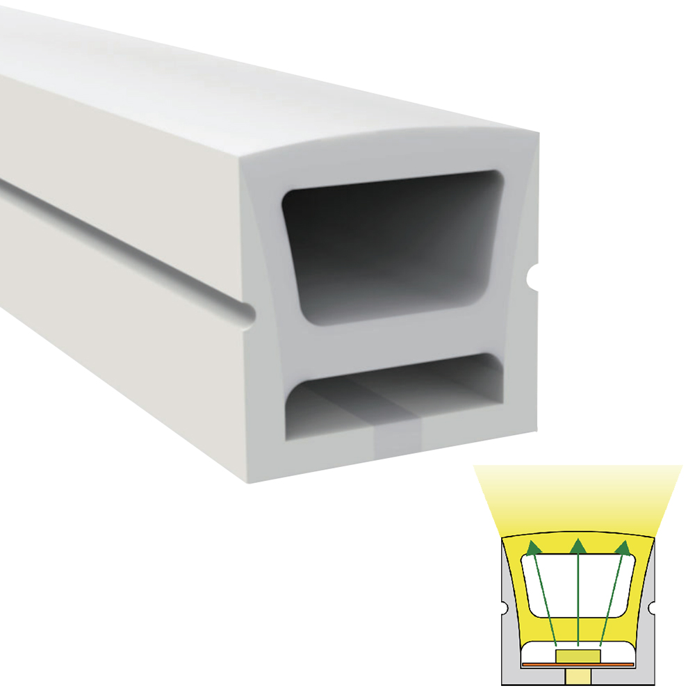 Outdoor LED Strip Silicone Tube Flexible LED Profile 120° Top Emitting 10*10mm